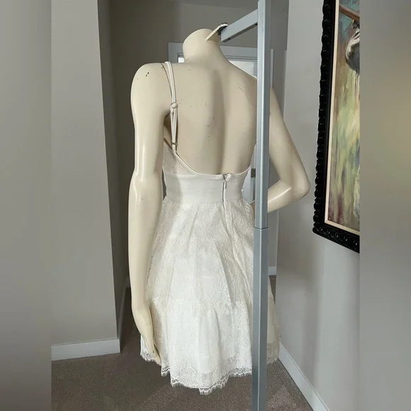 NWT BCBGMaxAzria “Josanna” White Lace Mini Dress 🤍 - Picture 9 of 16